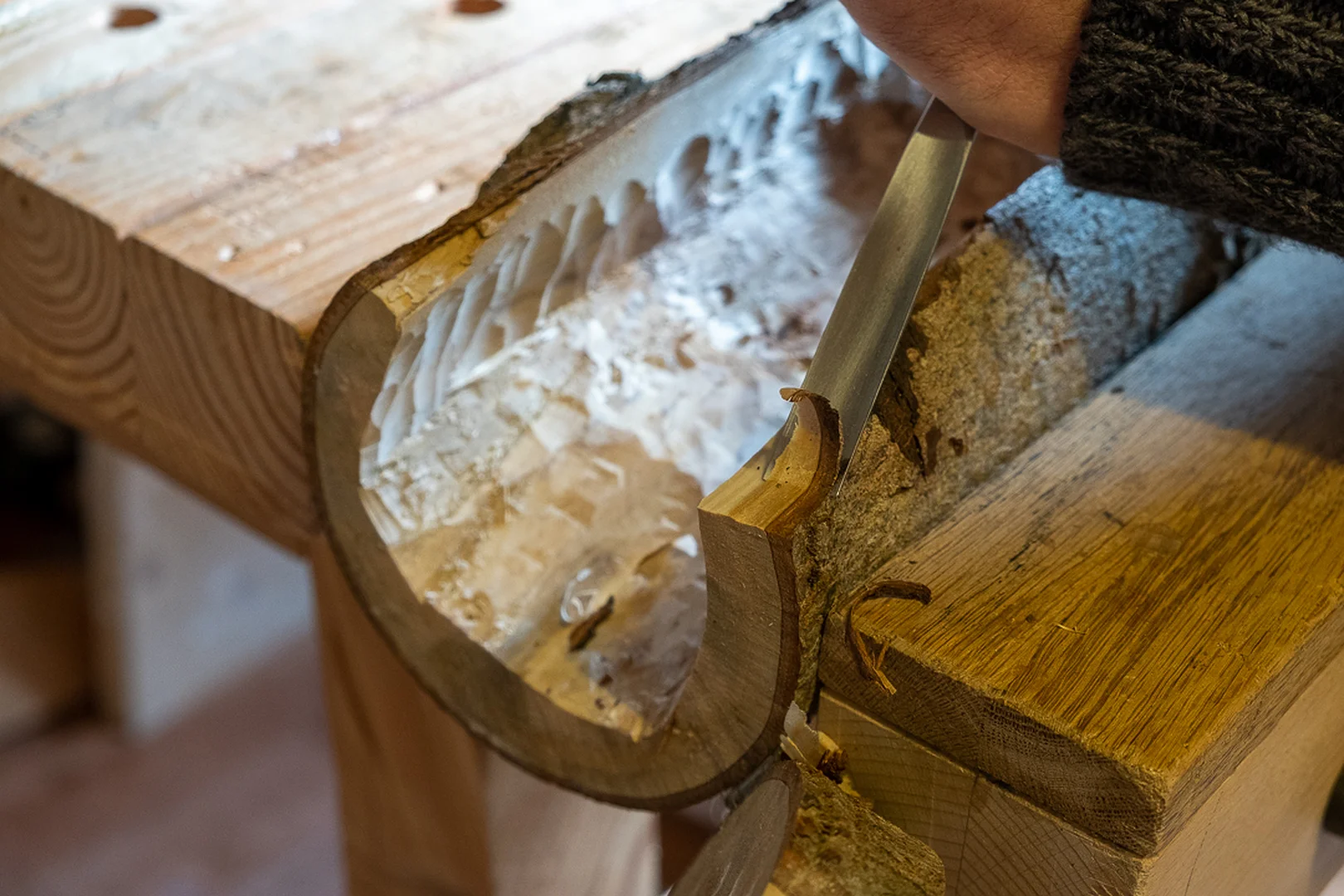 Het maken van de nestopening